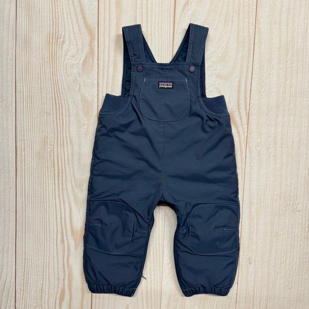 Patagonia Baby Overalls Bibs Snow Pile Insulated Size 12M Waterproof Navy EUC